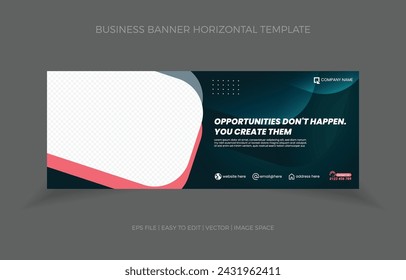 banner design horizontal business template.