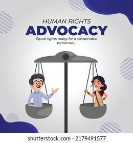 Banner Design Of Human Rights Advocacy Template. 