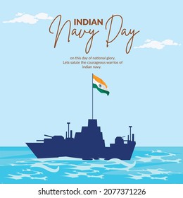 Diseño de carteles de la plantilla del Día de la Marina India.