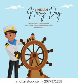 Banner design of Indian Navy Day template.