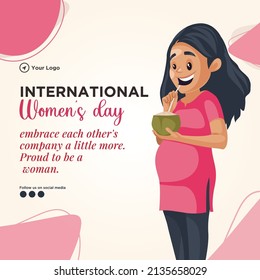 Banner design of international women's day template.