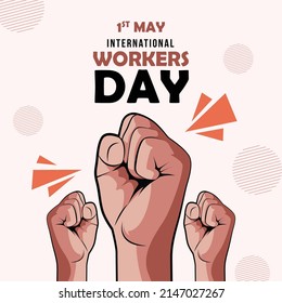 Banner design of international workers day template.