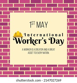 Banner design of international workers day template.