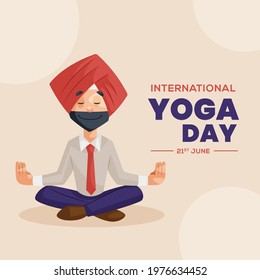 Banner design of International yoga day.