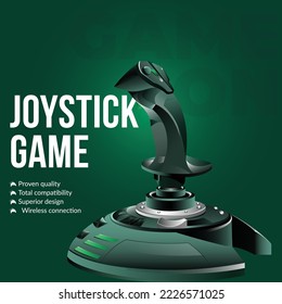 Banner design of joystick game template. 