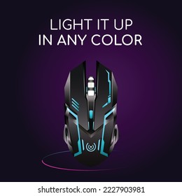 Banner design of light it up in any color template. 