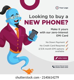Banner design of looking to buy a new phone template.