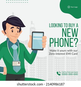 Banner design of looking to buy a new phone template.