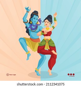 Banner design of maha shivratri Indian Hindu festival template. 