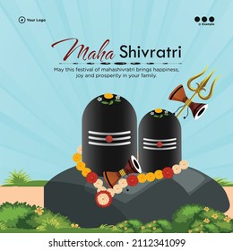 Banner design of maha shivratri Indian Hindu festival template