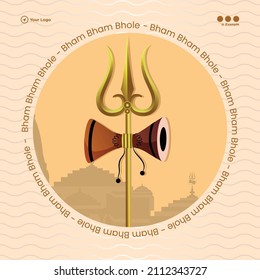 Banner design of maha shivratri Indian Hindu festival template