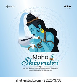 Banner design of maha shivratri Indian Hindu festival template