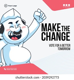 Banner design of make the change template.