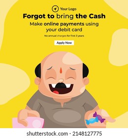 Banner design of make online payments using your debit card template.