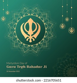 Banner design of martyrdom day of guru tegh bahadur ji template.