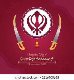 Banner design of martyrdom day of guru tegh bahadur ji template.