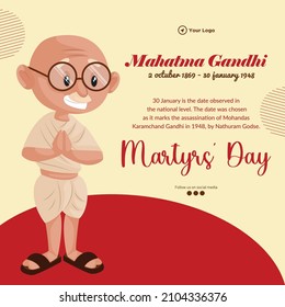 Banner design of martyrs' day template.