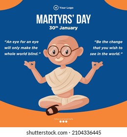 Banner design of martyrs' day template.