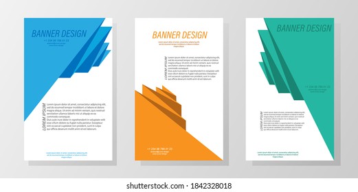 Banner design, minimalistic style. Can be used for book covers, brochures or booklets.