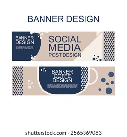 banner design with modern and simple ornaments