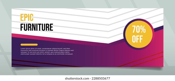 Banner design with modern way suitable for furniture product selling