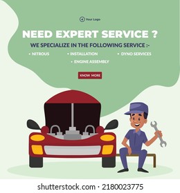 Banner design of need expert service template. 