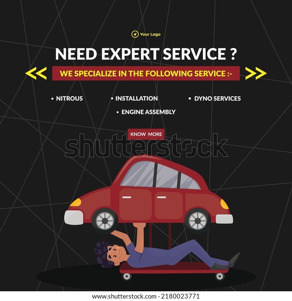 Banner design of\
need expert service template.\
