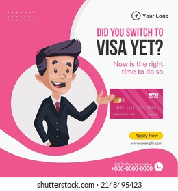 Banner design of now is the right time to do so cartoon style template.