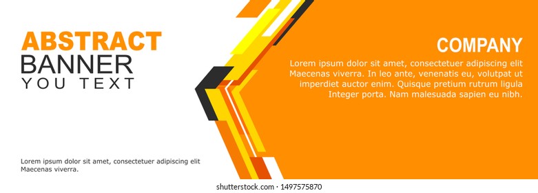 banner design with an orange abstract theme