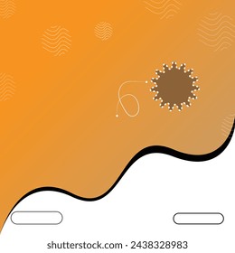 diseño de banner naranja y blanco 
