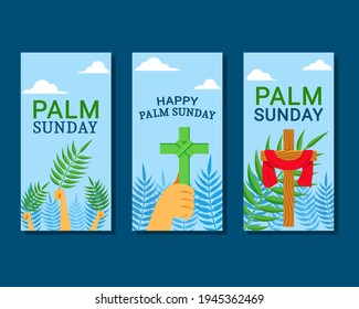 Banner design for palm sunday on holy week celebration.