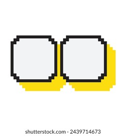 Banner design with pixel style