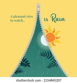 Banner design of a pleasant view to watch template.