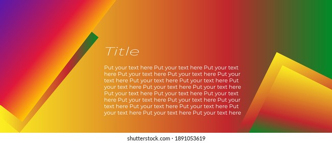 Banner design for presentation, meeting or other purposes. A colorful design