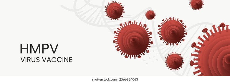 Banner design for prevention of the spread of hmpv virus using vaccines. Background information about human metapneumovirus or hmpv virus