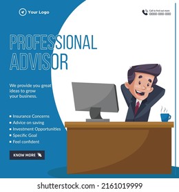 Banner design of professional advisor template.