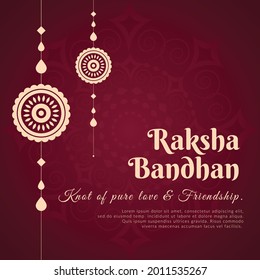 Banner design of Raksha Bandhan Indian festival template.