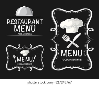 Banner design with restaurant menu illustration