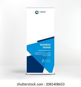 Banner design, roll-up stand for advertising, conferences, seminars, poster template for placing photos and text. Creative background for presentation