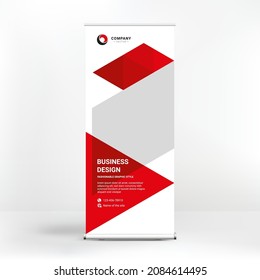 Banner design, roll-up stand for advertising, conferences, seminars, poster template for placing photos and text. Creative background for presentation