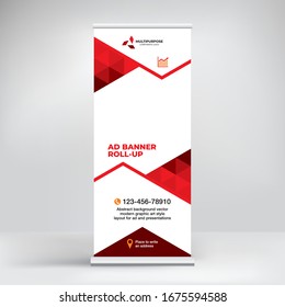 Banner design, roll-up. Stand for presentations, conferences, advertising banner for the exhibition and placement of advertising information	
