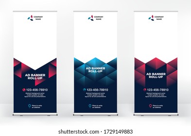 Banner design, roll-up. Stand for presentations, conferences, advertising banner for the exhibition and placement of advertising information	
