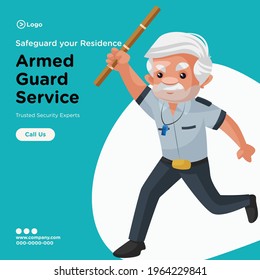 Banner design of safeguard your residence services template. Vector graphic illustration.