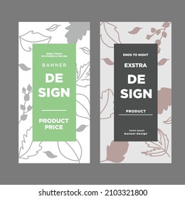 Banner design for sales products can be re-edited.