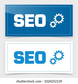 Diseño de pancartas con icono SEO. Ilustración del vector