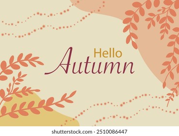 Banner design set with autumn leaves 