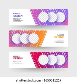 banner design set with handrawn shape-gradient-mockup