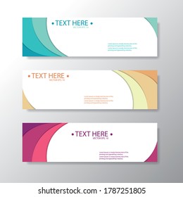 banner design set on white background
