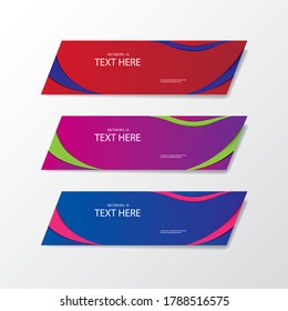 banner design set on white background