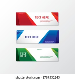 conjunto de diseños de banners sobre fondo blanco